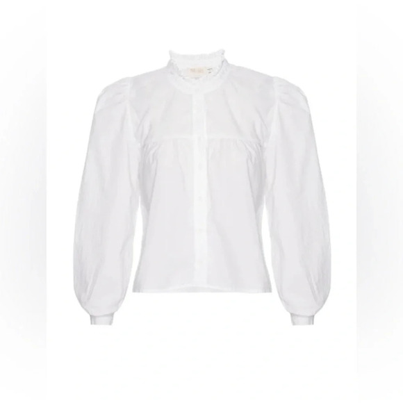Nation LTD Chantelle Victorian Crop white Blouse- size xsmall - Picture 4 of 9